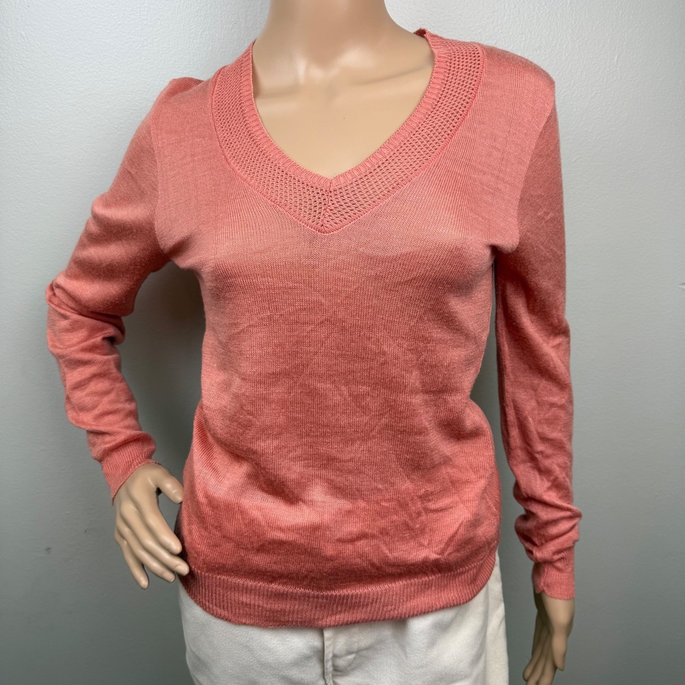 Vintage Coral Pink Knit Sweater – Bernie's Brood, Union Made USA, ILGWU, XS/S